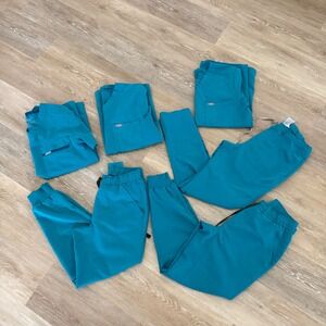 Lot 3 Pairs Figs Scrubs Jogger Pants Catarina Top short sleeve XS uniform z0